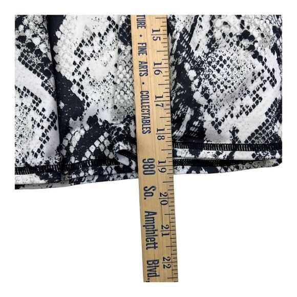 Ideology Women's Snake Print Lined Tiered A-Line Skort Black White Plus Size 3X - Picture 4 of 11